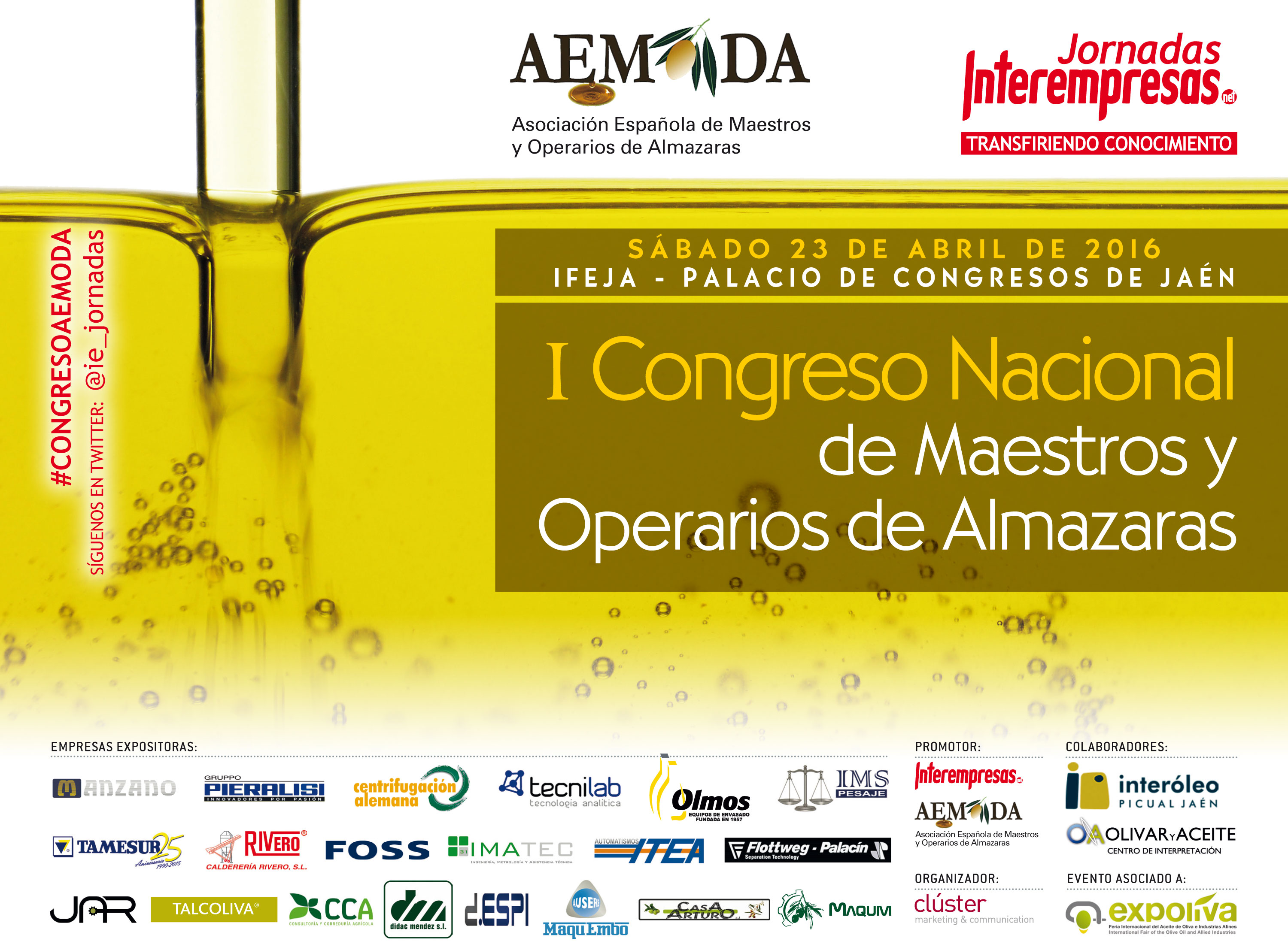 cartel de I Congreso Nacional de Maestros y Operarios de Almazaras